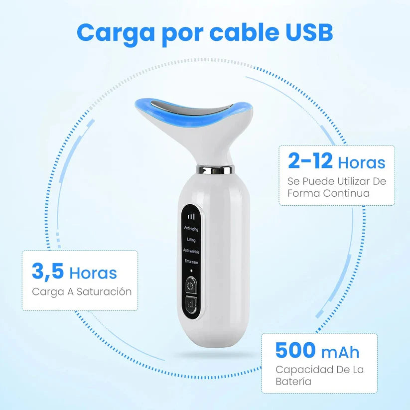 Masajeador Facial y Cuello AntiEdad LED