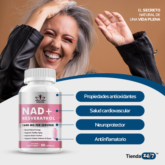 NAD+RESVERATROL 60 CAPSULAS
