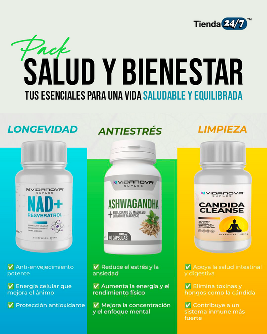 PACK X3 NAD/ASHWAGANDHA/CANDIDA